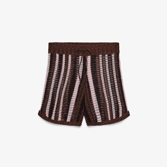 Zara Knit Shorts (Multicolored Stripe) - Picture 3 of 4